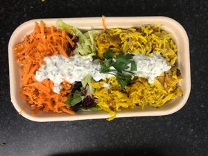 Indian salad with Roots baked bhaji’s  at Roots - Braunton in Braunton