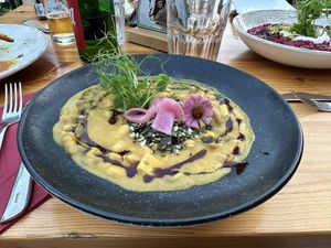 Vegan miso soup  at Grajska Plaža in Bled