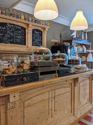 Inside rivers ☺️ at Rivers Coffee Shop in Limeuil