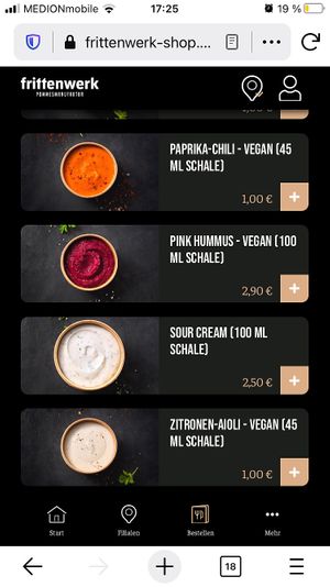 menu at Frittenwerk - Salzstraße in Muenster