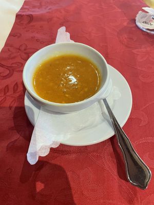 Vegan soup in set lunch  at Gorkha in Hannover