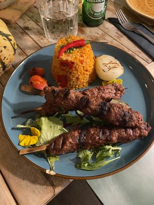 Vegan kababs  at Shakshuka Restaurant and Bar in The Hague