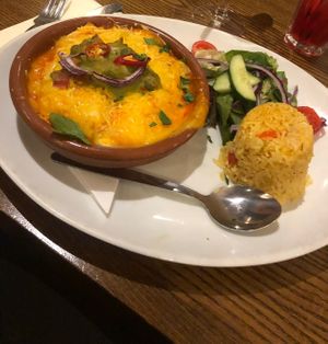 Vegan enchiladas with Mexican rice 😍 so good  at Salsa Tapas & Grill in Southend-on-sea