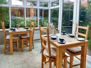 Start the day with breakfast in the conservatory at Our Lizzy Cookery Courses in Malvern
