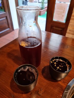 Plum juice at Shu in Florence