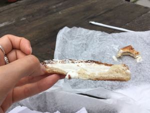 hollowest and thinnest bagels i’ve ever seen! at Monticello Bagel Bakery in Monticello