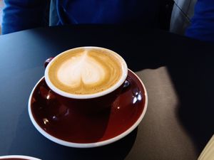 Flat white at PUCK specialty coffee in Nijmegen