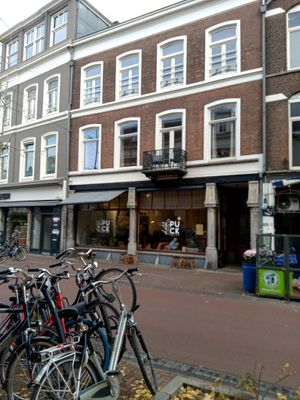 Entrance at PUCK specialty coffee in Nijmegen