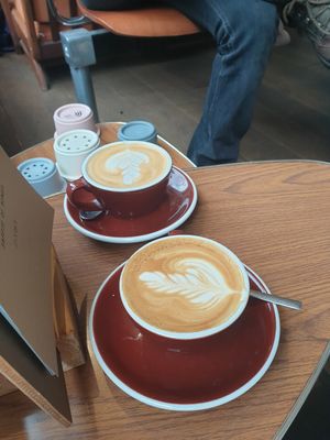 Coffees at PUCK specialty coffee in Nijmegen