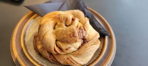 Vegan cardamom bun at PUCK specialty coffee in Nijmegen
