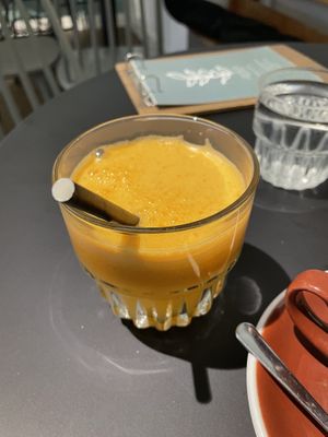Orange, carrot and ginger juice   at PUCK specialty coffee in Nijmegen