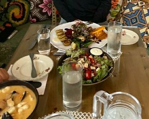 Vegan dish with free "side" salad at Bjargarsteinn Mathús in Grundarfjoerdjur