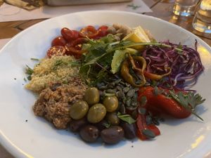 Vegan platter  at Green Frog in Zakynthos