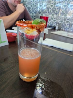 margarita shooter at Taqueria La Patrona in Virginia Beach