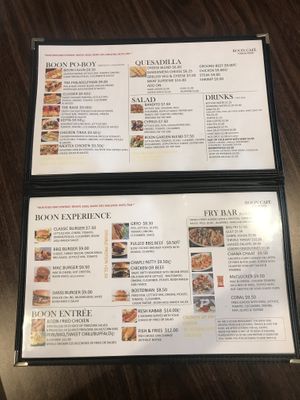 Menu at Boon Cafe in Norridge