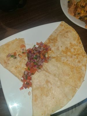 Vegan quesidilla at Boon Cafe in Norridge