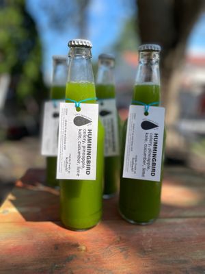 Hummingbird green juice. Made fresh daily.  at Joust Juice in Rhinebeck