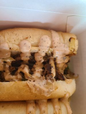 Philly Cheese Steak at Mike's Vegan Grill in Greensboro