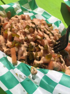 Fiesta Fries at Mike's Vegan Grill in Greensboro