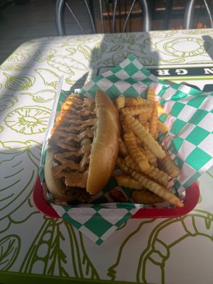 Philly cheese steak   at Mike's Vegan Grill in Greensboro