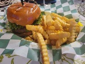 Classico $12 and fries $3.50 at Mike's Vegan Grill in Greensboro