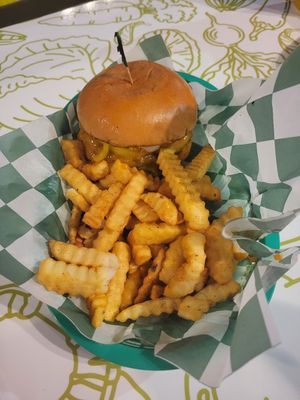 Amigo $12 and fries $3.50 at Mike's Vegan Grill in Greensboro