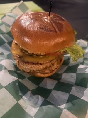 Chicken burger   at Mike's Vegan Grill in Greensboro