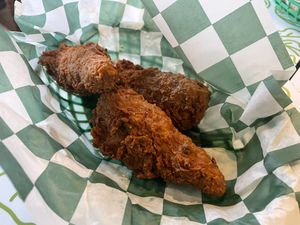 Lemon pepper wings   at Mike's Vegan Grill in Greensboro