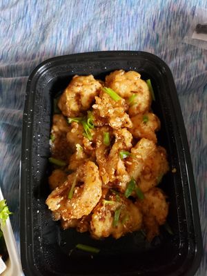 Cauliflower Manchurian at Gather Cafe Bistro Bar in Talent