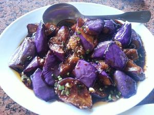 Eggplant with garlic at Dai Tung in Mc Allen