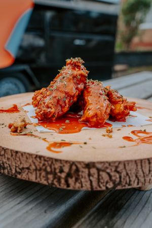 Buffalo vegan Wings at Dhil's in Wigston