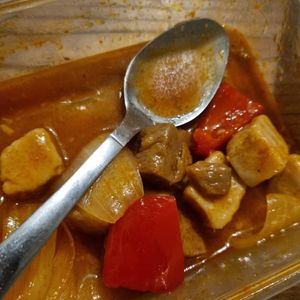 Special kung po, bit late in taking a photo 😅 very tasty 😋 at Taste Chinese TakeAway in Ripon