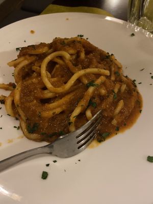Pici all’aglione at Bistrot Il Kiodo Fisso in Lecce