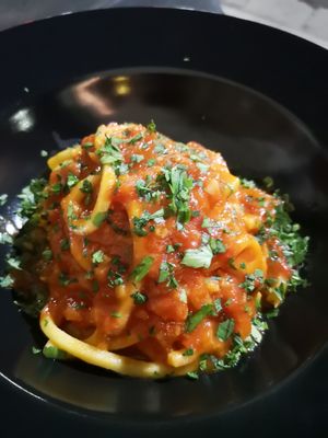 Pici all'Aglione at Bistrot Il Kiodo Fisso in Lecce