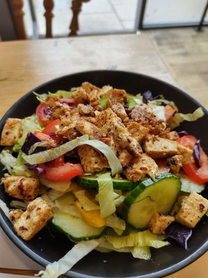 Salt and chilli tofu at Reggie's Cafe in Whitley Bay