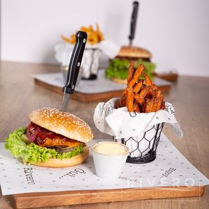 Vegan burger at Rivero Schoonhoven in Schoonhoven