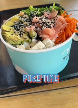 Tofu build your own poke bowl  at Mahalo Poke - Nervion in Sevilla
