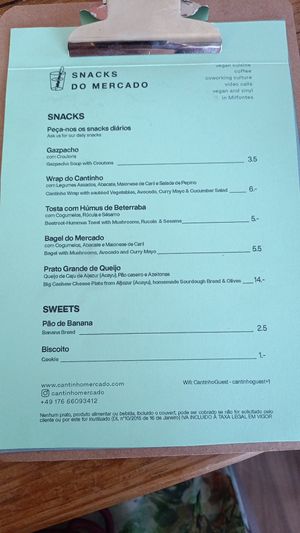 Menu 01 at Cantinho do Mercado in Vila Nova De Milfontes