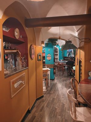 The inside, super cute!  at Amaranto Bistrot in Finale Ligure