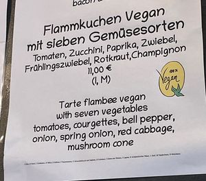 Vegan tarte  at Marksburg in Braubach