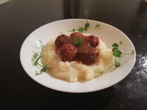 Beyond Meat balls at Verv Kitchen in Bucharest
