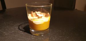 Pumpkin parfait at Verv Kitchen in Bucharest