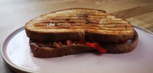 gluten free vegan sandwich at Verv Kitchen in Bucharest