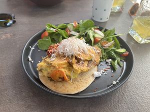 Vegan omelette  at Verv Kitchen in Bucharest