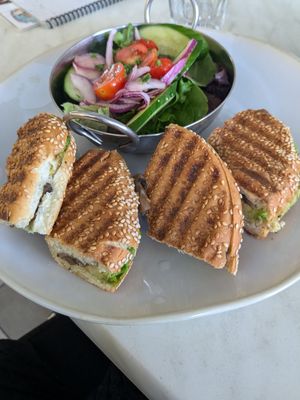 Avocado mushroom Jerusalem toast at Grand Café in Hollywood