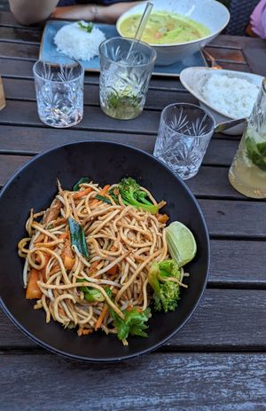 No Gai mit veganen Filetstücken at Sukothai in Sprockhoevel