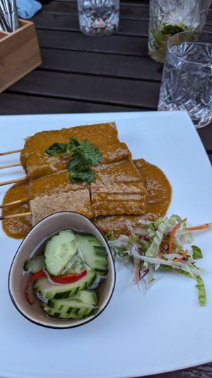 Satetofu mit Erdnusssoße at Sukothai in Sprockhoevel