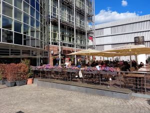 Outdoor seating at Azteca Mexicana in Mannheim