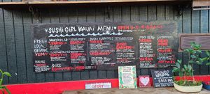 Menu at Sushi Girl Kauai - Food Hut in Kilauea