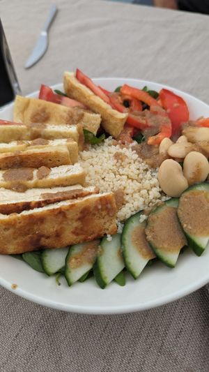 Tofu Salad at Unwine'd in Marsalforn